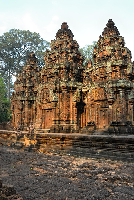 Three towers of Banteay Srei
