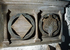 wheathampsteadchurch, herts, c16 alabaster tomb by roiley of sir john +1558 and margaret brocket