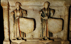 wheathampsteadchurch, herts, c16 alabaster tomb by roiley of sir john +1558 and margaret brocket