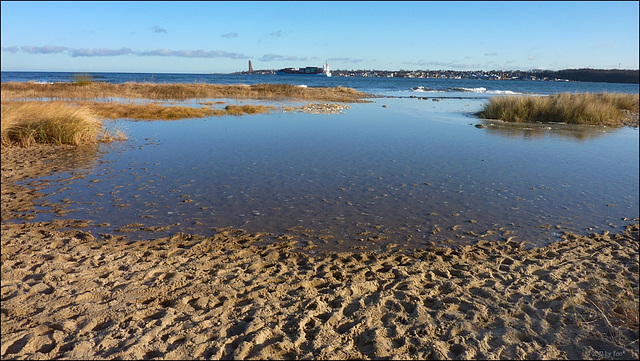 Überschwemmter Strand