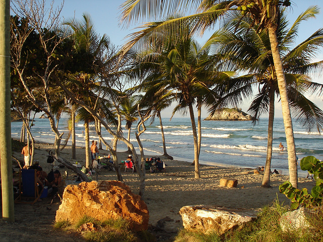 Party en famille sur la plage / Family beach party.