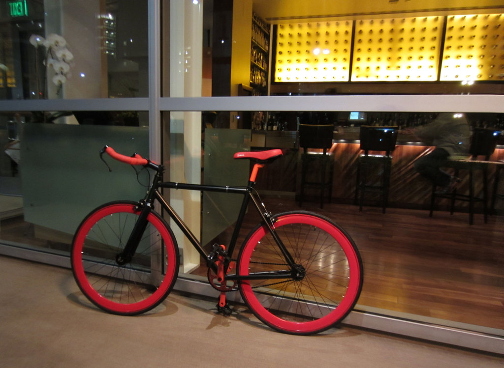 Red Bike on Grand (0714)