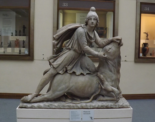 Marble Statue Group of Mithras Slaying the Bull in the British Museum, April 2013