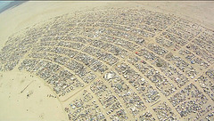 Black Rock City Parachute View