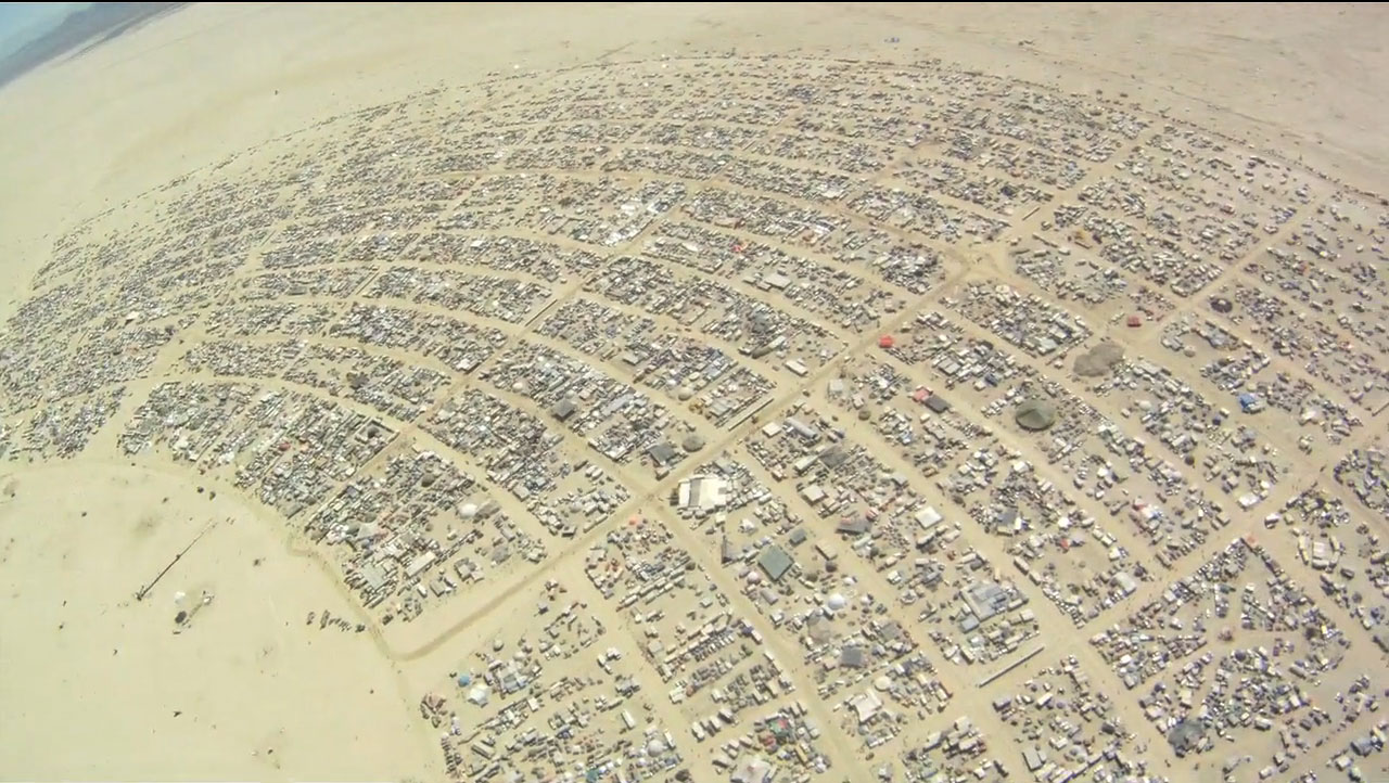 Black Rock City Parachute View