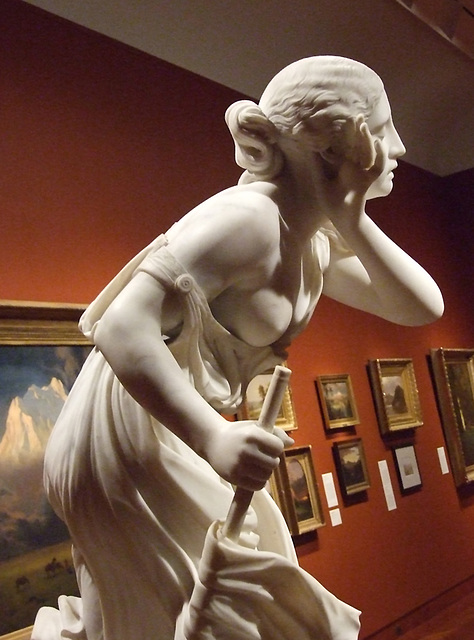 Detail of Nydia, the Blind Flower Girl of Pompeii by Randolph Rogers in the Princeton University Art Museum, July 2011