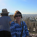 Mary with the theater, Odeon of Herodes Atticus, behind her. Performances are still staged here.