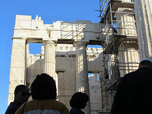 First look at the imposing columns of the Parthenon.