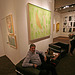 Palm Springs Fine Art Fair - Andy tests a modern chair (2864)