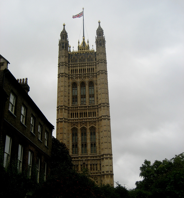 Parliament, UK flag tower