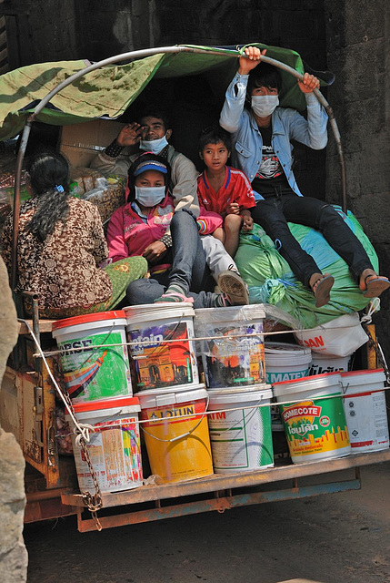 Workers in the Angkor Archaeological Park