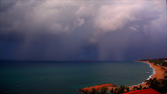 Sky of thunderstorm