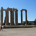 With cruise friends Julie and Garry at the Temple of Olympian Zeus.