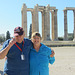 With cruise friends Julie and Garry at the Temple of Olympian Zeus.