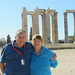 With cruise friends Julie and Garry at the Temple of Olympian Zeus.