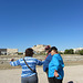 With cruise friends Julie and Garry at the Temple of Olympian Zeus.