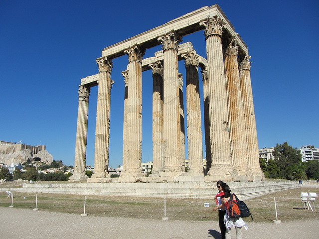 Temple of Olympian Zeus.  Columns are 17 meters tall