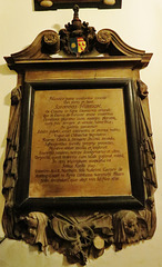 st.michael cornhill, london,memorial to john huitson, 1689