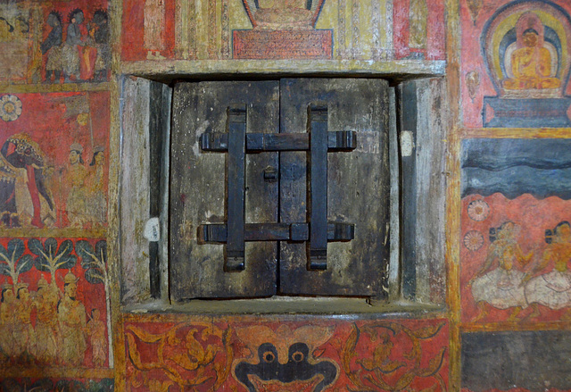 Temple window and painting