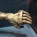 Wrapped hand of the boxer.