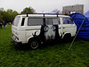 VW Transporter with Art, Centralni Park Pankrac, Prague, CZ, 2013