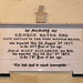 Memorial to George and Mary Bates, Blaxhall Church, Suffolk