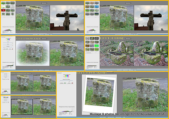 PICASA 3.9   est   là   !     ......... en images la              Découverte   Montage de différents EFFETS