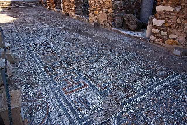20120319 8114RWw [TR] Ephesos, Mosaik