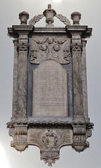 st.mary abchurch, london, memorial to benjamain eaton, 1730 and wife elizabeth 1741, by sanders oliver
