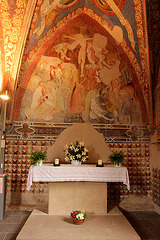 Fresko in der kleinen Kirche von Kastelaz