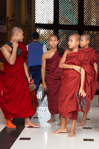 Burmese novice monks