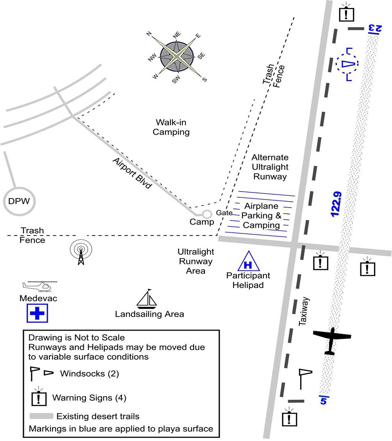Burning Man Air Services Map 2011