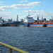 Schiffe und Stadtkulisse Hamburg