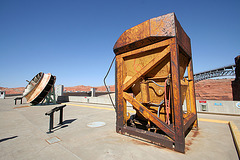 Glen Canyon Dam - an original cast iron turbine and a concrete bucket (4441)