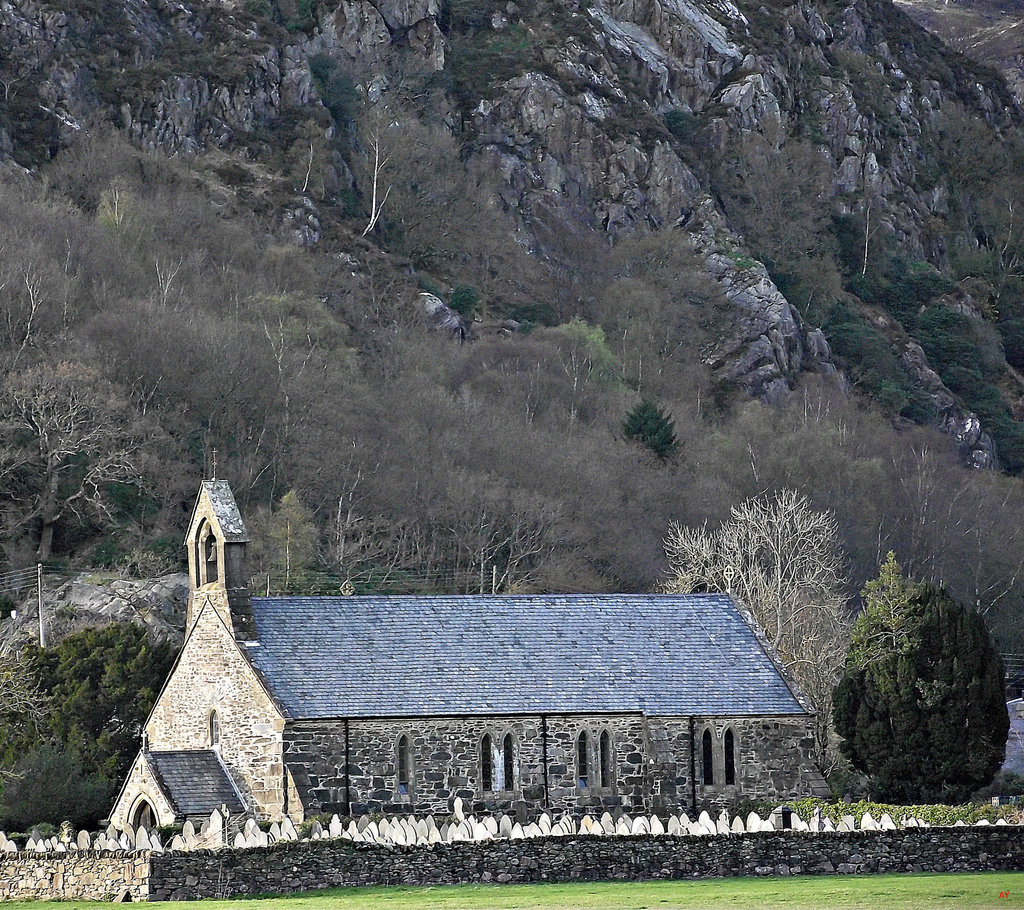 Church and rocks