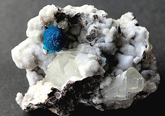 Cavansite sur gypse