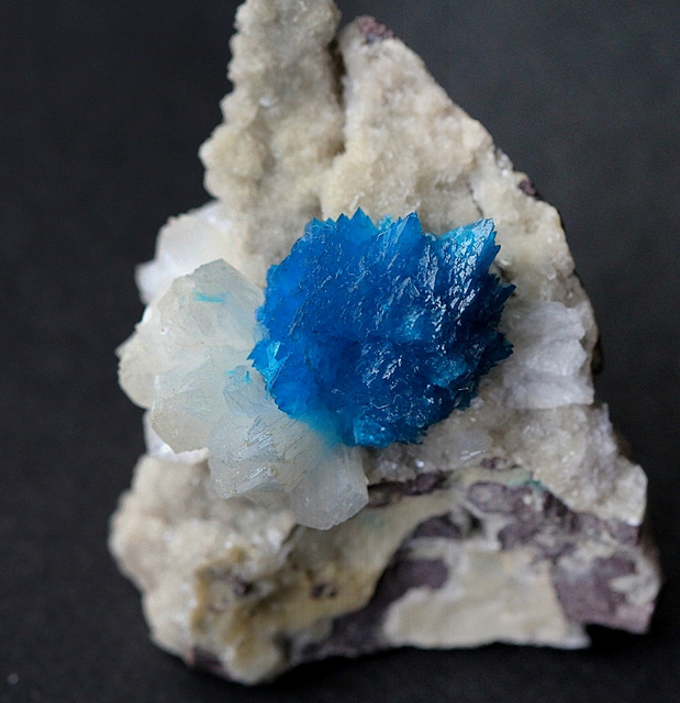 Cavansite sur gypse