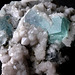 Fluorite vert d'eau sur Quartz laiteux