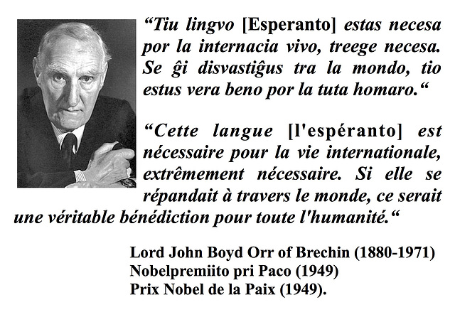 (EO/FR) — Lord John Boyd Orr, Skotlando/Ecosse