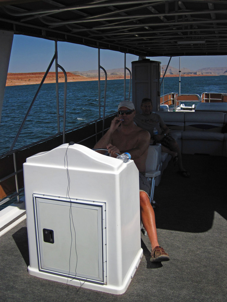 Helmsman Eric At The Top Deck Controls (2215)