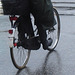 Blonde booty biker in the rain / Cycliste blonde en bottes sous la pluie -  26 octobre 2008.