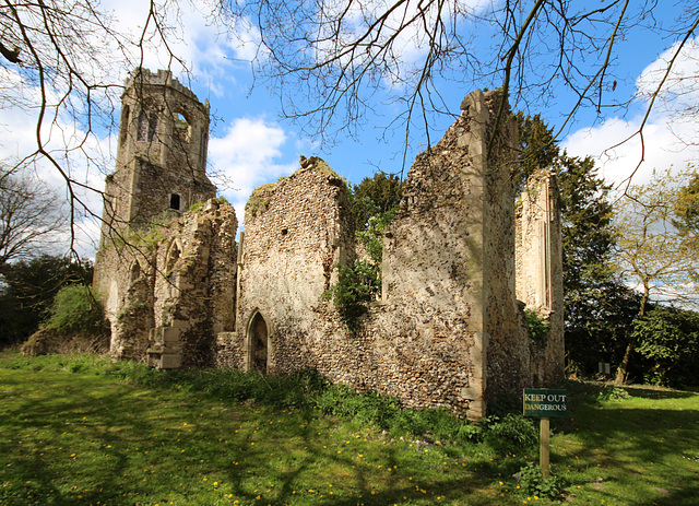 Ruins of Saint Lawrence's Church, former Wretham Hall Estate, Norfolk