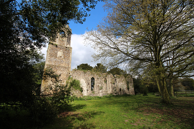 Ruins of Saint Lawrence's Church, former Wretham Hall Estate, Norfolk