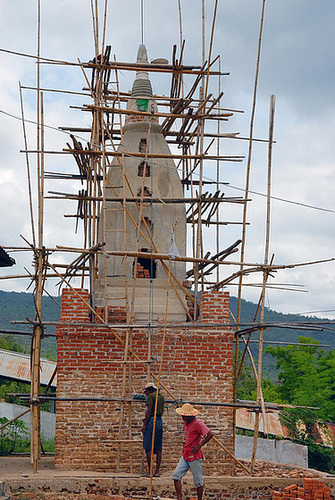 Pagoda under constuction