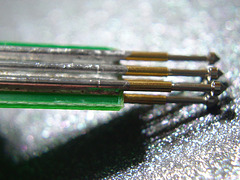 Pogo-pins closeup