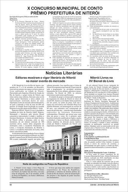 LITERATO 06 - PÁGINA 02 - NOTÍCIAS LITERÁRIAS