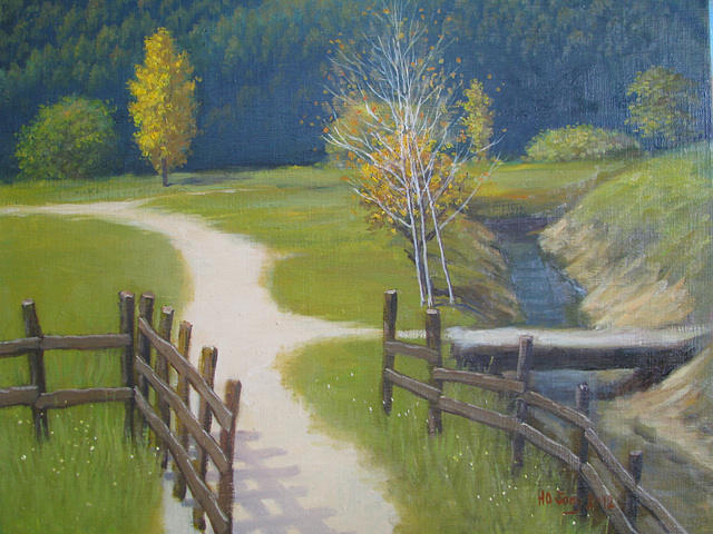 Enmonta pejzagxo en Yangpyong Koreio 1[=Landscape in Yangpyong Korea 1]_oil on canvas_ 41x53cm(10p)_2012_HO Song