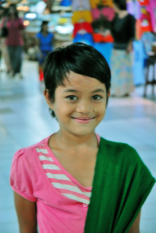 Girl at the Bogyoke Aung San Market