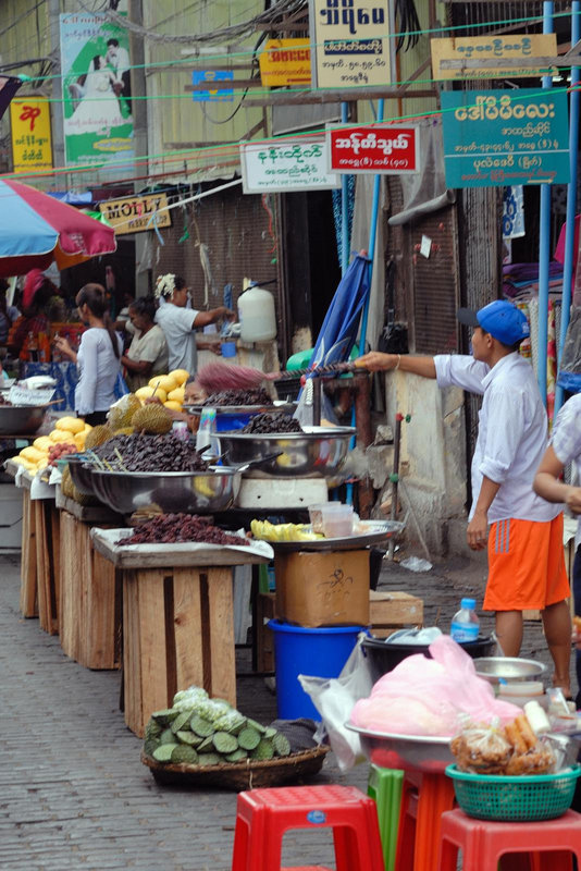 Outside the Bogyoke Aung San Market