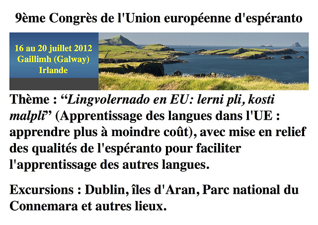 EEU-kongreso 2012 en Galivo / Congrès 2012 de l'EEU/UEE à Galway